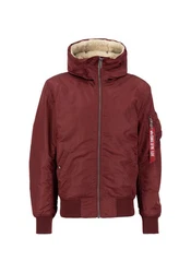 Alpha Industries Bomberjacke MA-1 Hooded Dunkelrot/Braun/Rot/Bordeaux