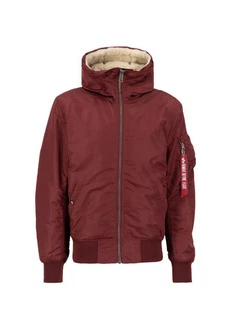 Alpha Industries Bomberjacke MA-1 Hooded Dunkelrot/Braun/Rot/Bordeaux