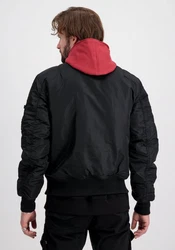 Alpha Industries Winterjacke MA-1 D-Tec SE Rot/Dunkelrot/Schwarz/Hellblau