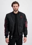 Alpha Industries Winterjacke MA-1 D-Tec SE Rot/Dunkelrot/Schwarz/Hellblau