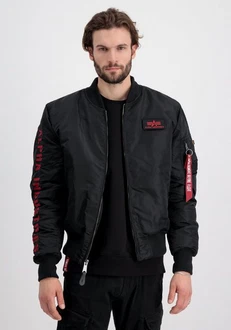Alpha Industries Winterjacke MA-1 D-Tec SE Rot/Dunkelrot/Schwarz/Hellblau