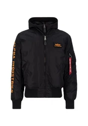 Alpha Industries Winterjacke MA-1 D-Tec SE Dunkelblau/Schwarz/Orange