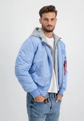 Alpha Industries Herren Fliegerjacke MA-1 D-Tec Hellblau/Blau