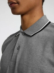 SELECTED HOMME Poloshirt SLHAtlas Hellgrau/Grau/Dunkelgrau