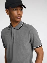 SELECTED HOMME Poloshirt SLHAtlas Hellgrau/Grau/Dunkelgrau