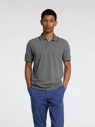 SELECTED HOMME Poloshirt SLHAtlas Hellgrau/Grau/Dunkelgrau
