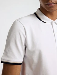 SELECTED HOMME Poloshirt SLHAtlas Weiß/Creme/Grün