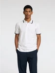 SELECTED HOMME Poloshirt SLHAtlas Weiß/Creme/Grün SELECTED HOMME Poloshirt SLHAtlas Weiß/Creme/Grün
