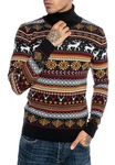 RedBridge Strickpullover mit Rollkragen Mischfarben/Schwarz/Beige/Braun/Dunkelrot