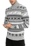 RedBridge Strickpullover mit Rollkragen Beige/Weiß/Grau/Silber