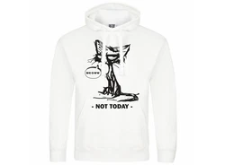deinshirt Kapuzenpullover Herren Katze Not Today Weiß/Schwarz