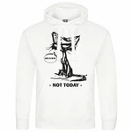 deinshirt Kapuzenpullover Herren Katze Not Today Weiß/Schwarz