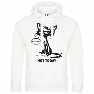 deinshirt Kapuzenpullover Herren Katze Not Today Weiß/Schwarz
