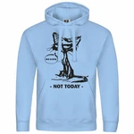 deinshirt Kapuzenpullover Herren Katze Not Today Hellblau/Blau