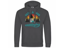 deinshirt Kapuzenpullover Vater und Sohn Unschlagbar Mit Print Motiv Dunkelgrau/Schwarz/Grau/Grün/Dunkelgrün