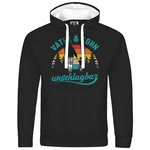 deinshirt Kapuzenpullover Vater und Sohn Unschlagbar Mit Print Motiv Schwarz/Hellblau/Grün