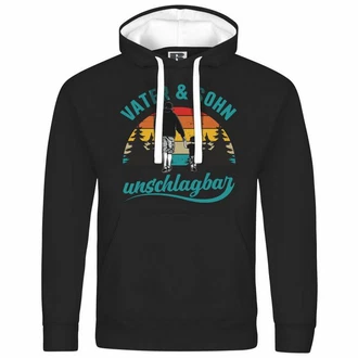 deinshirt Kapuzenpullover Vater und Sohn Unschlagbar Mit Print Motiv Schwarz/Hellblau/Grün deinshirt Kapuzenpullover Vater und Sohn Unschlagbar Mit Print Motiv Schwarz/Hellblau/Grün
