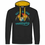 deinshirt Kapuzenpullover Vater und Sohn Unschlagbar Mit Print Motiv Schwarz/Gelb/Grau