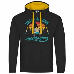 Kapuzenpullover Herren Kapuzenpullover Vater und Sohn Unschlagbar Mit Print Motiv, Grafik
