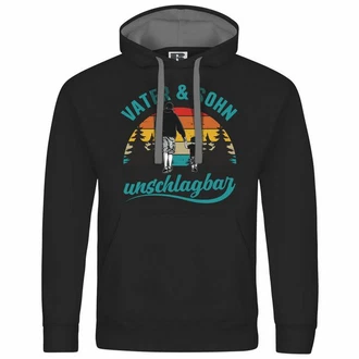 deinshirt Kapuzenpullover Vater und Sohn Unschlagbar Mit Print Motiv Schwarz/Gelb/Grau/Hellblau deinshirt Kapuzenpullover Vater und Sohn Unschlagbar Mit Print Motiv Schwarz/Gelb/Grau/Hellblau