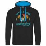 deinshirt Kapuzenpullover Vater und Sohn Unschlagbar Mit Print Motiv Schwarz/Blau/Türkis/Hellblau