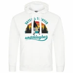 deinshirt Kapuzenpullover Vater und Tochter Unschlagbar Weiß/Creme