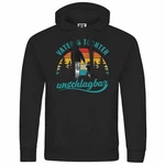 deinshirt Kapuzenpullover Vater und Tochter Unschlagbar Schwarz