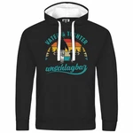 deinshirt Kapuzenpullover Vater und Tochter Unschlagbar Schwarz