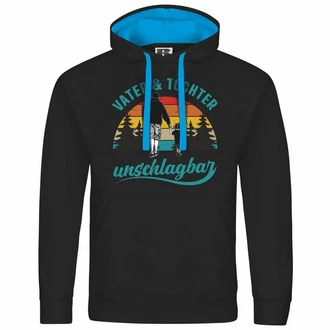 deinshirt Kapuzenpullover Vater und Tochter Unschlagbar deinshirt Kapuzenpullover Vater und Tochter Unschlagbar