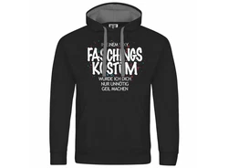 deinshirt Kapuzenpullover Herren Mit Print Motiv Schwarz/Grau/Rosa