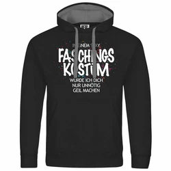 deinshirt Kapuzenpullover Herren Mit Print Motiv Schwarz/Grau/Rosa