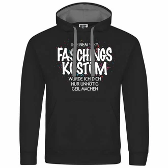 deinshirt Kapuzenpullover Herren Mit Print Motiv Schwarz/Grau/Rosa