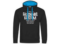 deinshirt Kapuzenpullover Herren Mit Print Motiv Schwarz/Rosa/Grau/Türkis