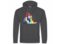 deinshirt Kapuzenpullover Kotzender Zwerg Hellblau/Grau/Mischfarben/Dunkelgrau/Schwarz/Hellgrau