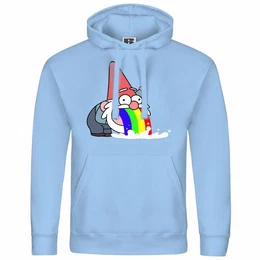 Kapuzenpullover Herren Kapuzenpullover Kotzender Zwerg Mit Print Motiv, Grafik