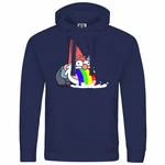 deinshirt Kapuzenpullover Kotzender Zwerg Hellblau/Dunkelblau/Mischfarben