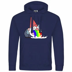 deinshirt Kapuzenpullover Kotzender Zwerg Hellblau/Dunkelblau/Mischfarben