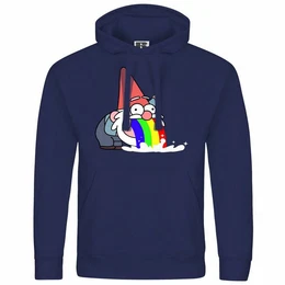 Kapuzenpullover Herren Kapuzenpullover Kotzender Zwerg Mit Print Motiv, Grafik