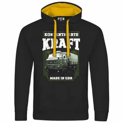 deinshirt Kapuzenpullover Herren Konzentrierte Kraft Mit Print Motiv Dunkelblau/Grau/Khaki/Rot/Dunkelgrün