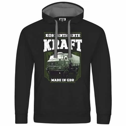 deinshirt Kapuzenpullover Herren Konzentrierte Kraft Mit Print Motiv Dunkelblau/Grau/Dunkelgrün/Khaki/Schwarz