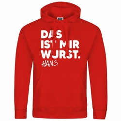deinshirt Kapuzenpullover Das ist mir Wurst Mit Print Motiv Rot/Dunkelrot