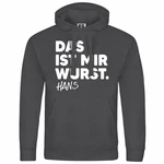 deinshirt Kapuzenpullover Das ist mir Wurst Mit Print Motiv Dunkelgrau