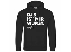 deinshirt Kapuzenpullover Das ist mir Wurst Mit Print Motiv Schwarz/Hellblau/Weiß/Mintgrün/Braun