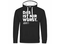 deinshirt Kapuzenpullover Das ist mir Wurst Mit Print Motiv Mintgrün/Weiß/Schwarz/Braun/Creme