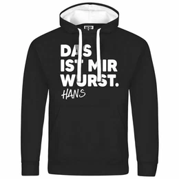 Kapuzenpullover Herren Kapuzenpullover Das ist mir Wurst Mit Print Motiv, Grafik