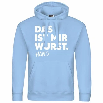 deinshirt Kapuzenpullover Das ist mir Wurst Mit Print Motiv