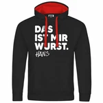 deinshirt Kapuzenpullover Das ist mir Wurst Mit Print Motiv Schwarz/Dunkelrot/Braun