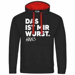 Kapuzenpullover Herren Kapuzenpullover Das ist mir Wurst Mit Print Motiv, Grafik