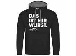 deinshirt Kapuzenpullover Das ist mir Wurst Mit Print Motiv Schwarz/Mintgrün/Braun/Weiß/Hellblau
