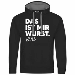 deinshirt Kapuzenpullover Das ist mir Wurst Mit Print Motiv Schwarz/Mintgrün/Braun/Weiß/Hellblau